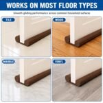 Eightiz (Pack of 5, 39 Inches) Door Guard – Bottom Seal Strip Gap Filler for Doors | Soundproof, Noise Reduction, Energy Saving, Dust & Insect, Rat Protector, Door Strip for Home,Office,Outdoor - Image 5