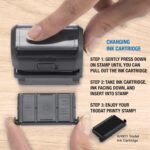 Trodat Stamp 'N Stick | Name Tags Set for Clothing & Affinements - English - Design Your Own Stamp with Dermatologically Tested Ink, Dishwasher & Washing Machine Safe - Image 4