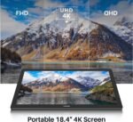 HUION Kamvas Pro 19 (4K) Drawing Tablet with 18.4" UHD IPS Touch Display | 16384 Pressure Levels | 150% sRGB | Anti-Glare Glass | USB-C Connectivity | Integrated Stand for Designers & Animators - Image 2