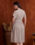 Amazon Brand - Myx Women's Embroidered Shirt Dress | Cotton Blend | Below The Knee (Available in Plus Sizes) - Image 3