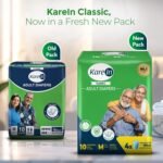 KareIn Classic Adult Diaper Tape M Size, Medium, Waist (76-114 cm 30'-45'), 10 Unit, Long Protection Hour, Unisex, Quick & Even Absorption, Anti-Bacterial, Leakproof, Odour Control, Wetness Indicator - Image 2