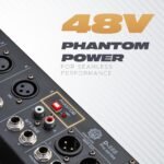 DIGIMORE 7 Channel Audio Mixer with USB & BT Playback | 48V Phantom Power | Stereo XLR Outs | Delay & Reverb Effects | Ideal for Stage, Live Gigs, and Karaoke (D-255 PRO) - Image 5