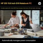 HP 255 G10 Laptop for Home or Work, 16GB RAM DDR5, 512GB SSD, 15.6" Full HD, Ryzen 3 7335U (Beats Intel i5-1135G7), HDMI, USB-C, Windows 11 - Image 4