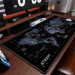 STRIFF World Map Extended Size (800 mm x 300 mm x 2 mm) Gaming Mouse Pad| Desk Mat | Stitched Edges| Non-Slip Rubber Base|Computer Laptop|Keyboard Mouse Pad for Office & Home (World Map) - Image 2