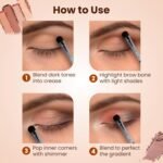 Rose Gold & Nude Eyeshadow Palette Combo Beauty Makeup Kit Set for Women - Image 9