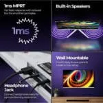 Zebronics 27 Inch FHD Gaming Monitor, 240Hz Refresh Rate, 1ms MPRT, Anti-Glare Display, 250 Nits, 16.7M Colors, Built-in Speakers, HDMI, DP, Bezel-Less Design, Speakers, Wall Mountable (EA27) - Image 6