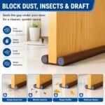 Eightiz (Pack of 5, 39 Inches) Door Guard – Bottom Seal Strip Gap Filler for Doors | Soundproof, Noise Reduction, Energy Saving, Dust & Insect, Rat Protector, Door Strip for Home,Office,Outdoor - Image 3