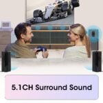 Zebronics 400 Watts Soundbar, 5.1 CH, Dual Rear Satellites, Triple Driver Soundbar, 6.5" Subwoofer,Bluetooth,TV (ARC),Optical,USB, AUX,LED Display,Wall Mountable(Juke Bar 7400 Pro) - Image 8