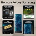 Samsung 183 L, 4 Star, Digital Inverter, Direct-Cool Single Door Refrigerator (RR20H28249U/NL, Paradise Bloom Blue, Base Stand Drawer, Single Touch Defrost, 2026 Model) - Image 4