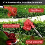 Electric Wireless Rechargeable Edge Cutter 48V - 25cm Cutting Width | 2-in-1 Mower & Trimmer | Adjustable Height | 3 Blade Types | Lightweight & Portable | Lawns & Gardens - Image 8