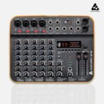 Audio Array 8-Channel Hybrid USB Audio Mixer with 8 Analog & 1in/2out USB Interface, 48kHz/16-Bit, +50dB Gain, Combo XLR, +48, Hi-Z, 3-Band EQ, 99 DSP FX, Bluetooth, Balanced XLR Output | AI-14 - Image 4