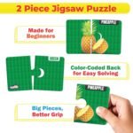My Starter Jigsaw Puzzle - Fruits & Colors| 2-Piece Puzzle for Kids Age 2,3,& 4 yrs| Montessori Educational Toy Set of 20 Puzzle, 40 Big Pieces| Return & Birthday Gift for Boys & Girls - Image 3