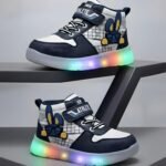 HOOH Kids Unisex LED Light Sneakers, High Top Athletic Shoes with Lights Comfortable Fashion Shoes for 12 Montjhs to 8 Years of Baby Boys and Girls - Image 4