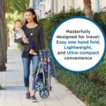 Mee Mee Little Explorer Baby Stroller/Pram for 0–3 Years | Foldable with Reversible Handle | 5-Point Safety Harness | Adjustable 3-Position Recline | 360° Wheels & Large Storage Basket | Navy Blue - Image 9