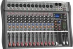 Dabeatz Professional 12 Channel Mixer | XLR + TRS 6.35MM Input Ports | USB MP3 & BT Support |Delay & Repeat FX | Stereo Output |48V Phantom Power | Stereo Control, Headphone, Aux, EFF - Image 4