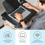 LapGear Home Office Pro Lap Desk with built-in mouse pad - Black Carbon (Fits up to 15.6" Laptops) - Style #91598 - Image 2