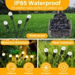 Plastic Firefly Outdoor Solar Decoration Waterproof LED Light For Garden Balcony (Pack Of 1), 4.8 X 4.8 X36.3 cm,Gold - Image 3