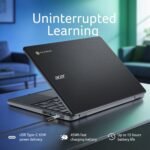 Acer Chromebook, MediaTek Kompanio 540 Octa-Core Processor, 4GB RAM, 64GB eMMC, Full HD, 11.6"/27.94cm Display, Chrome OS, Black, 1.2 KG, C725, Arm Mali G57 Graphics, WiFi 6E Laptop - Image 8