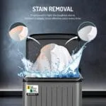 VW 8.5 kg semiautomatic Top Load Washer Only with Powerful Wash, V8 Supreme Wash, Black/Grey - Image 4