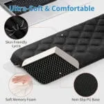 MEKASS L-Shaped Desk Elbow Pad for Desk, Memory Foam Elbow Support Padding with Non-Slip, Ergonomic Desk Edge Cushion, Wrist Comfort Support for Office Home 2 Pcs (Diamond Black) - Image 3