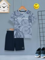 HELLCAT Boys Dress Clothing Set Combo with Tshirts & Shorts - Pack 3 - Image 9