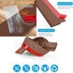 OVIOL Door Bottom Sealing Strip Self-Adhesive Under Gap Filler Rubber Dust Stopper for Home Door Gap Sealing Strip Cockroach Insect Bugs Draft Stopper Waterproof (1 MTR Pack of 2, Brown) - Image 6