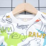 Googo Gaaga Boy's Cotton Printed Sweatshirt With Joggers In White Color Baby Boys Clothing Set - Image 4