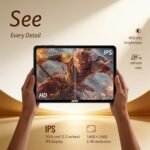 Acer Iconia Tab 12 5G with Stylus Pen| 12.2",2.4K 90Hz IPS Display,450 Nit |1W *4 PureVoice Stereo Speakers| 8GB + 128GB (Expandable) | Wi-Fi + 5G, Fingerprint Reader,Slim Metal Body|Blue - Image 4