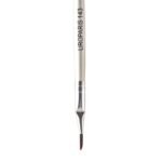 UROPARIS 143 Eye Brush For Makeup | Bent Eyeliner Brush with Wooden Handle | Synthetic Bristles, Brass Accents - Silver (1 Piece) - Image 3