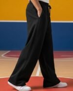 Men’s Polycotton Loose Fit Track Pants | Comfortable Joggers with Elastic Waistband & Side Pockets | Casual & Gym Wear Lower for Men - Image 4