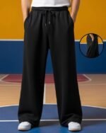 Men’s Polycotton Loose Fit Track Pants | Comfortable Joggers with Elastic Waistband & Side Pockets | Casual & Gym Wear Lower for Men - Image 5