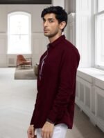 Pinkmint Men's Solid Shirt | Soft Cotton Blend | Casual Shirt | Plain | Full Sleeve - Regular Fit (Available in Plus Size) - Image 3