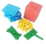 121 Pcs Base Ten Blocks Place Value Blocks Math Manipulatives for Elementary Classroom, Home Learning Place Value Blocks Set (Multicolour) - Image 2