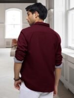 Pinkmint Men's Solid Shirt | Soft Cotton Blend | Casual Shirt | Plain | Full Sleeve - Regular Fit (Available in Plus Size) - Image 2
