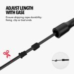 Boldfit Skipping Rope for Men and Women Jumping Rope With Adjustable Height Speed Skipping Rope for Kids, Women, Girls Jumping Men for Exercise - Black - Image 4