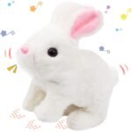 Hopping Walking Bunny Toy with Sounds, Jumping Rabbit Wiggling Ears, Twitching Mouth and Nose, Educational Interactive Bunny Rabbit Toy for Baby Kids - Image 4