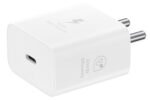 Samsung Original 25W USB Type-C Travel Adaptor Without Cable for Google Pixel, Xiaomi, Motorola, iPhone, Samsung Galaxy Tab S/A Series, Galaxy S10/M54/M55/A80/A90/S25/S24, White - Image 2