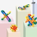 Toy Imagine 30+ Pipe Puzzle Blocks Set for Kids – Creative Building Toys for 3-8 Year Old Boys & Girls – Educational Construction Toy for Learning & Indoor Play – Multicolor Preschool Activity Game - Image 3