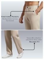 Linen Pants for man | Lower for man | Chinos for Casual Wear |Straight fit Trouser for Men | Elastic Waist Brethable All Season Pants for Regular, Office Wear - Image 5