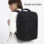 Impulse Empower Premium 25L Laptop Backpack for Men & Women, 15.6 Inch Laptop Bag with Padded Compartment, Office Backpack with Luggage Strap, Chest Strap & Organizer Pockets, Black - Image 9