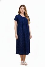 Onekbhalo Women Cotton Night Dress Printed Culf Length Night Gown Short Nighty - Image 5