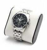 AMERICANVIBER Modern Analog Watch, Silver and Black Two-Tone Stainless Steel Band, Octagonal Case, White Dial for Men - Image 3