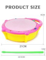VGRASSP Flash Drum Toy with 2 Mallets for Kids | Multicolor 3D Lights | Dynamic Musical Instrument | Toy for Baby and Toddlers | Battery Operated Toy | for 2 3 4 5 6 Year Old Boys & Girls - Image 3