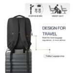 Impulse Empower Premium 25L Laptop Backpack for Men & Women, 15.6 Inch Laptop Bag with Padded Compartment, Office Backpack with Luggage Strap, Chest Strap & Organizer Pockets, Black - Image 8