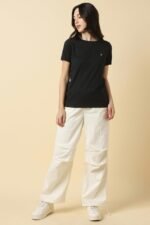 Allen Solly Women’s Solid Round Neck T‑Shirt | Regular Fit | Soft Cotton | Everyday Casual Essential - Image 5