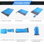 ARURA (LABEL) Polyester Picnic Mats Foldable Waterproof Outdoor Travel Camping Beach Mat Sand Proof Blankets with Portable Bag and 4 Fixed Nails for Family of 5 to 6 Persons (Multi Color) - Image 6