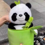 Storescent Cute Panda Plush with Bamboo, Kawaii Soft Stuffed Animals Toy, Plushies Doll Gifts for Kids Girls Boys Birthday Valentine (Panda in Bamboo) - Image 4