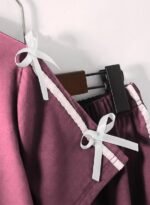 PABROS Kids Clothes for Girls of Two-Piece Set, Short Sleeve Top with Bow Detail, Side Stripe Pants, Summer Dress for Girls - Image 5
