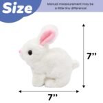 Hopping Walking Bunny Toy with Sounds, Jumping Rabbit Wiggling Ears, Twitching Mouth and Nose, Educational Interactive Bunny Rabbit Toy for Baby Kids - Image 2