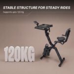 Cult X-Bike with Table | Sturdy & Stable Design | Foldable Exercise Bike for Home | 8-Level Magnetic Resistance | Adjustable Seat & Handle | LCD Display | Laptop & Tablet Desk | 120 kg Capacity - Image 3